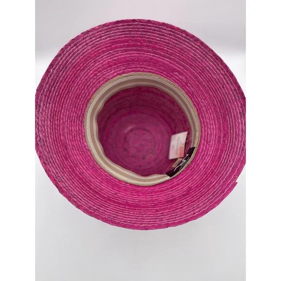 Anthropologie ASN Straw Hat High Crown Preppy Boho Vacation  display picture 1